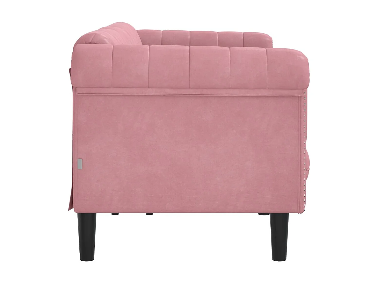 Driezitsbank fluweel roze