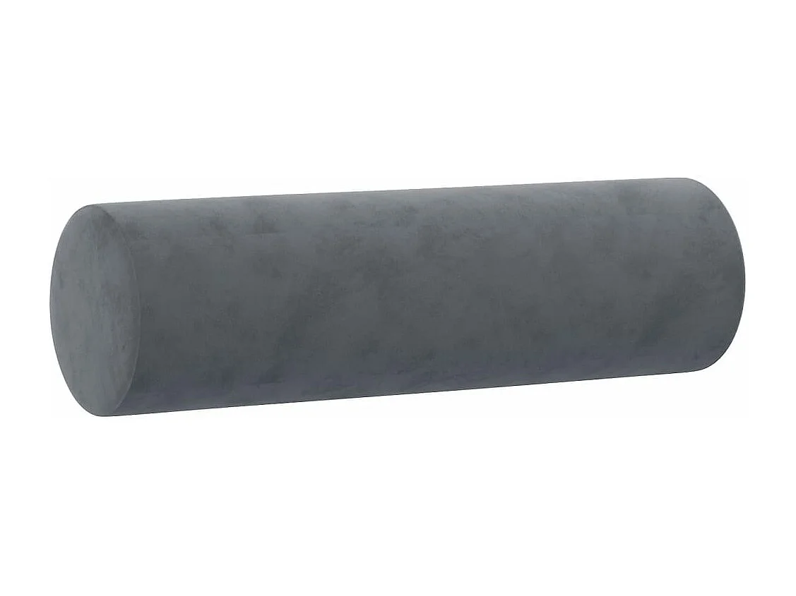 Sofá 2 lug. c/ almofadas decorativas 140 cm veludo cinza-escuro