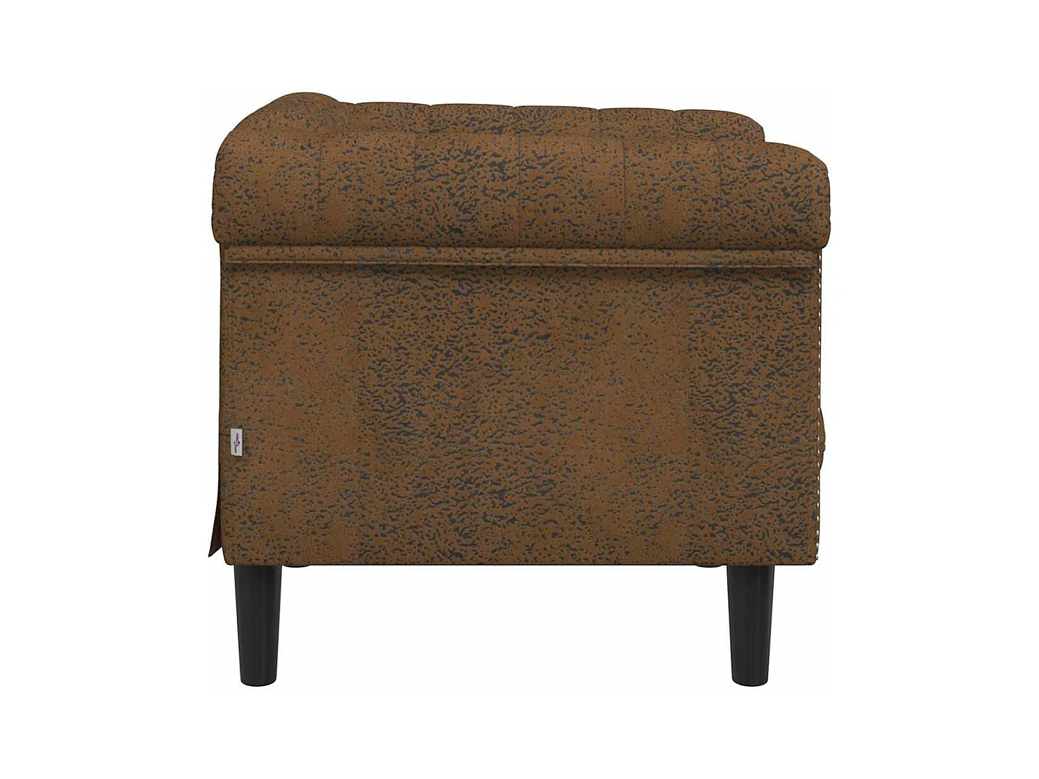Fauteuil marron similicuir daim