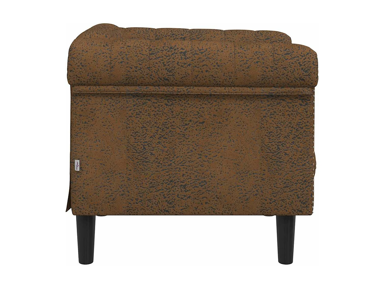 Fauteuil marron similicuir daim