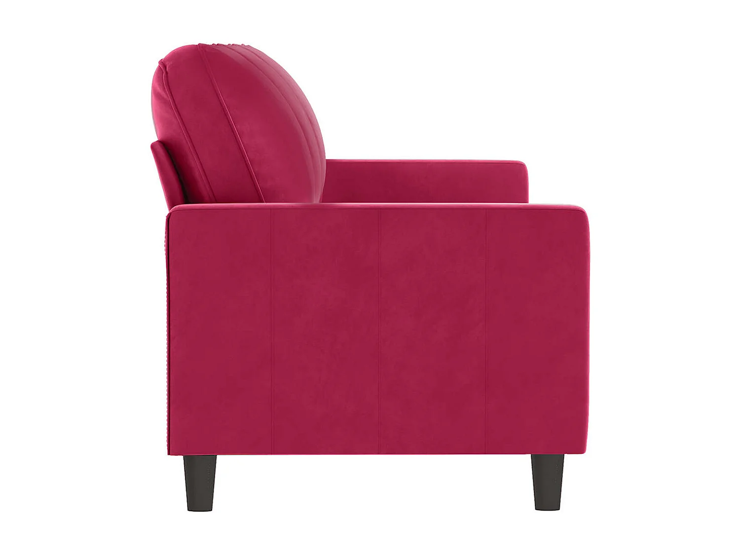 Canapé à 3 places Rouge bordeaux 180 cm Velours