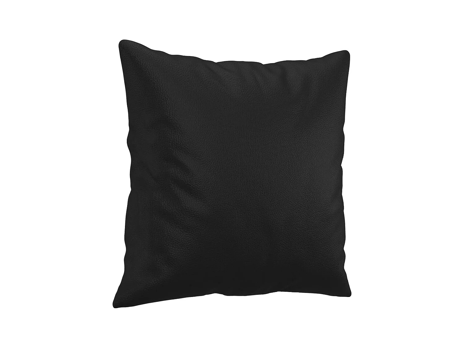 Ensemble de canapés 2 pcs avec coussins noir similicuir