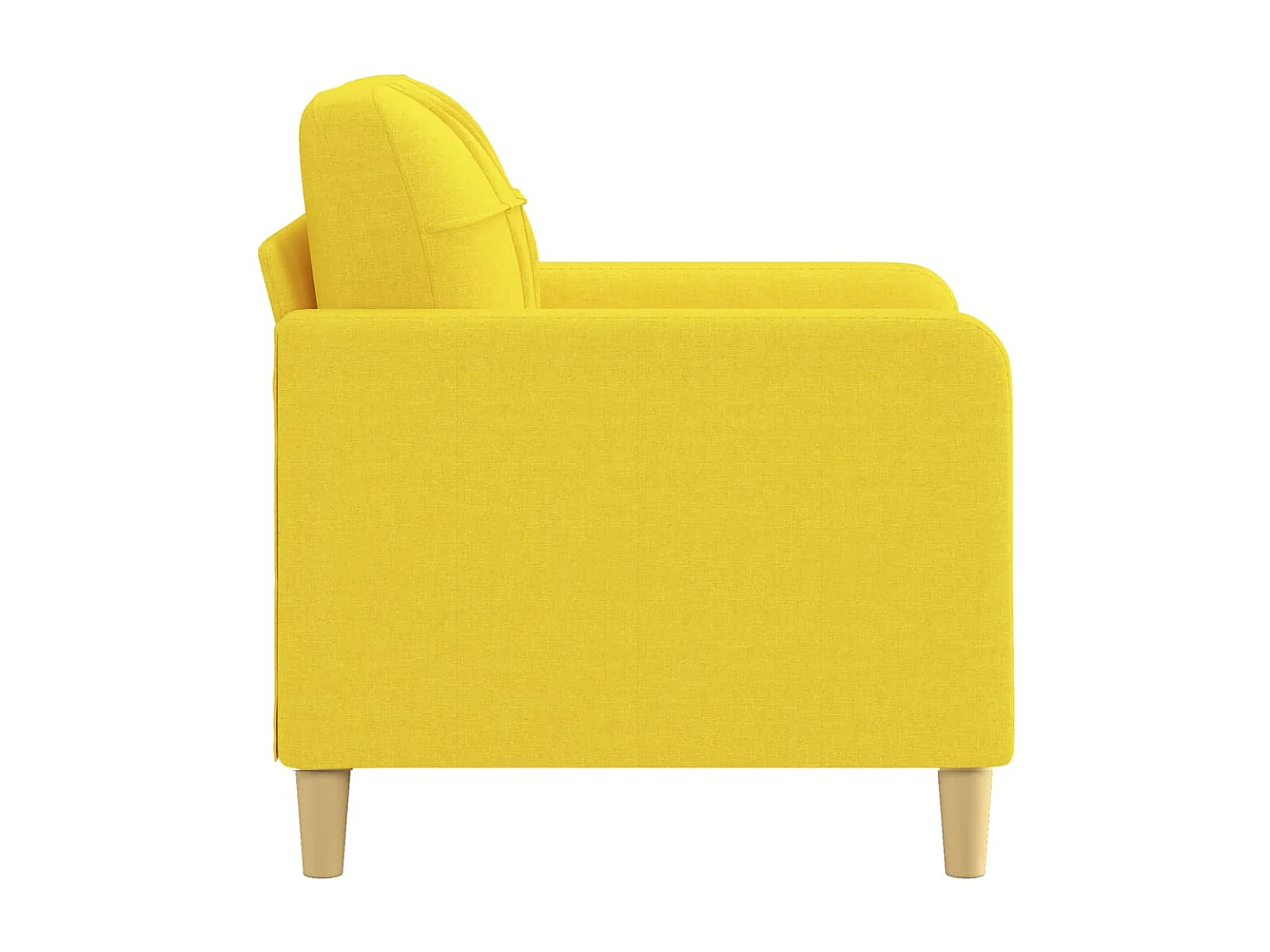 Fauteuil 60 cm stof lichtgeel