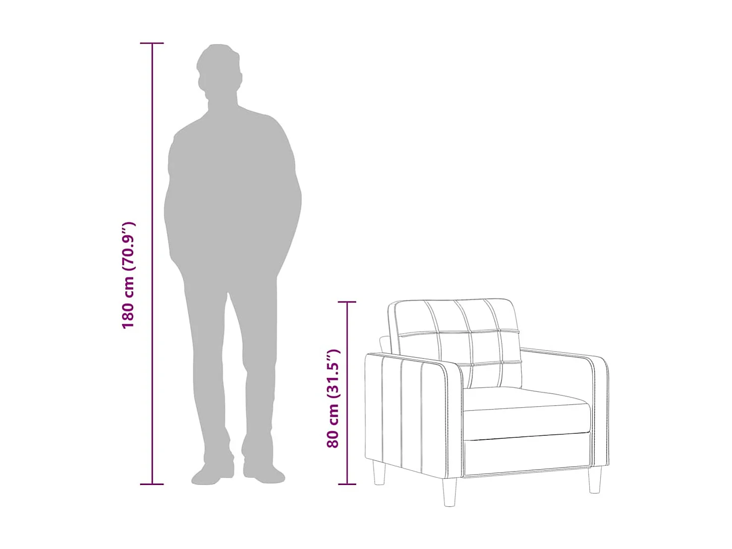 Fauteuil 60 cm stof lichtgeel