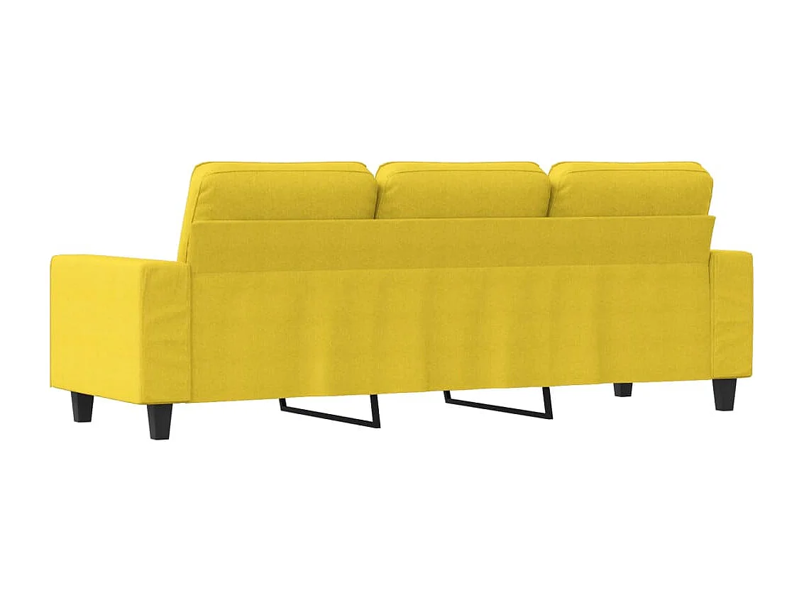 Canapé à 3 places Jaune clair 180 cm Tissu