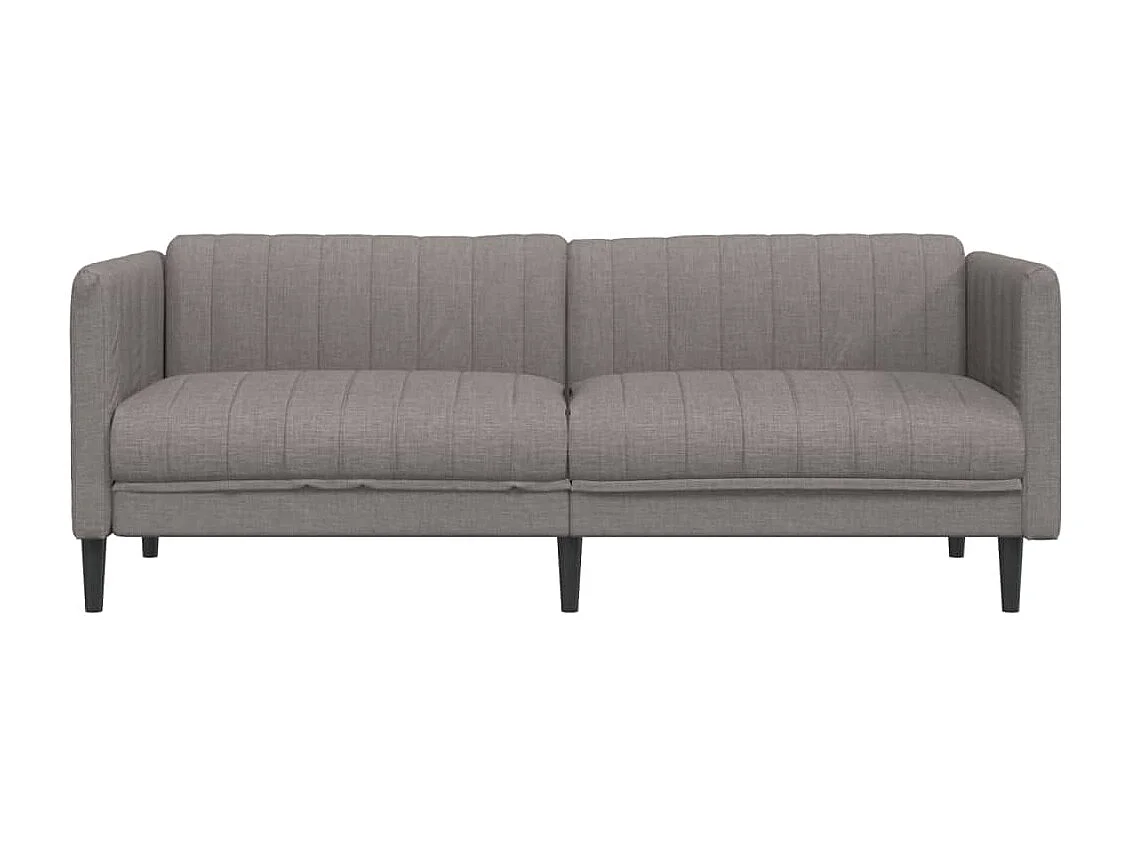 Sofa 3-Sitzer Taupe Stoff