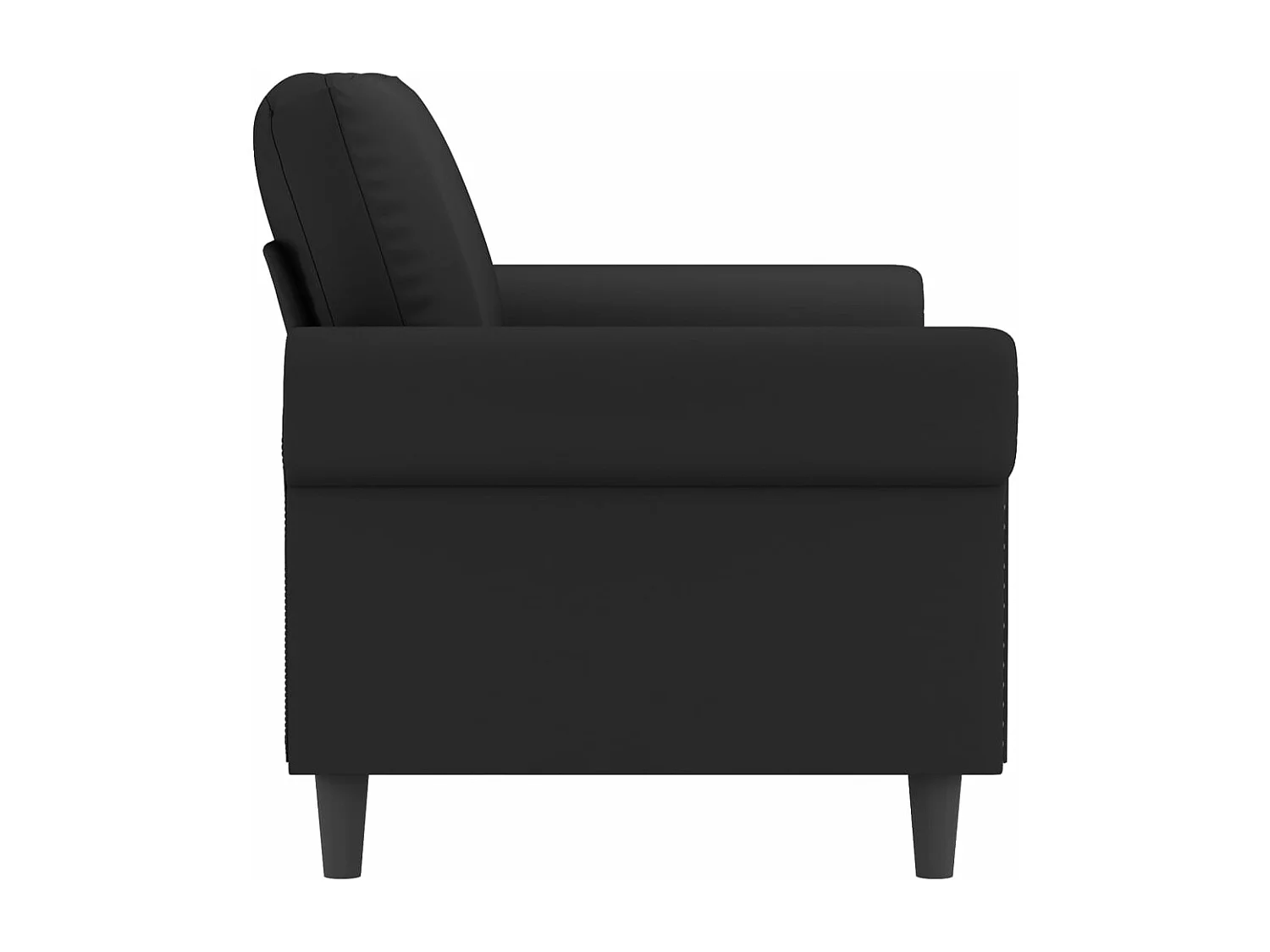 2-Sitzer-Sofa Schwarz 140 cm Samt