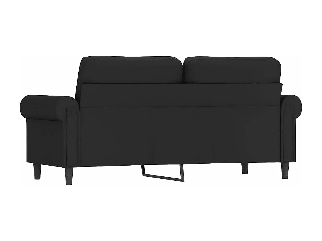 2-Sitzer-Sofa Schwarz 140 cm Samt