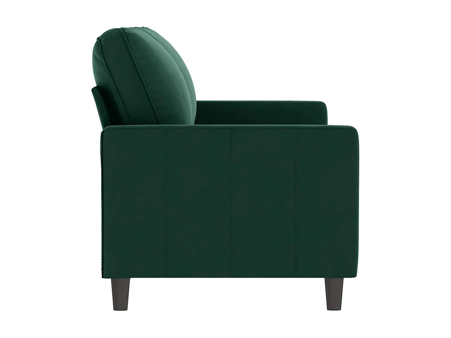 Canapé à 2 places Vert foncé 140 cm Velours