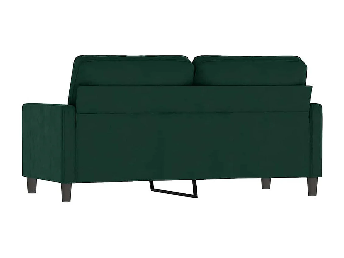 Canapé à 2 places Vert foncé 140 cm Velours