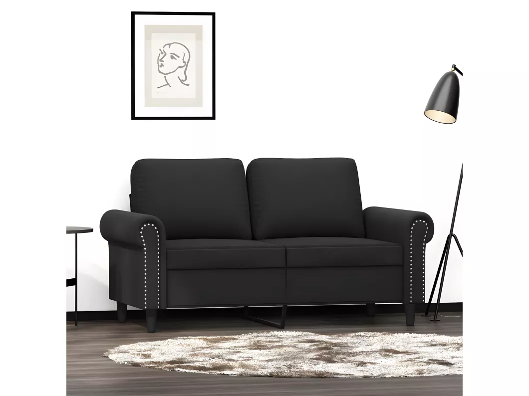 Kauf Unique 2-Sitzer-Sofa Schwarz 120 cm Samt