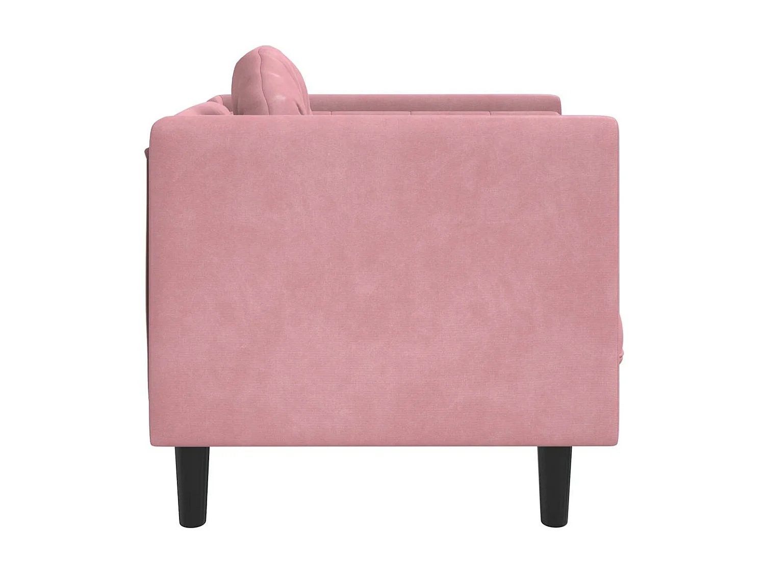 Fauteuil avec coussin rose velours