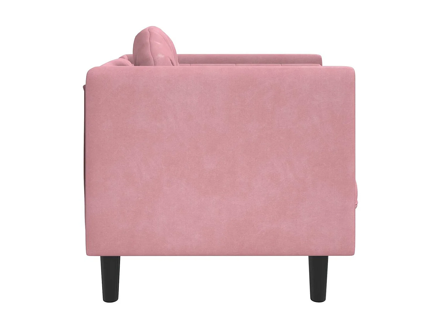 Fauteuil met kussen fluweel roze