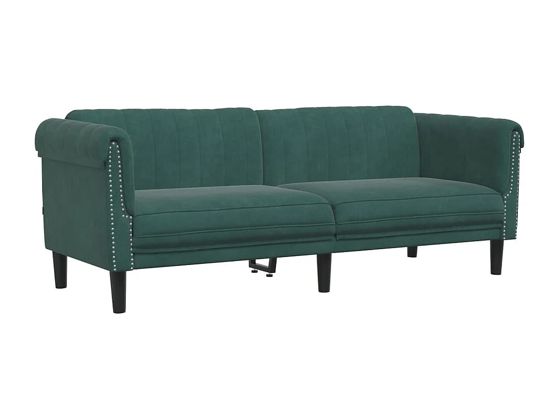 Ensemble de canapés 3 pcs vert foncé velours