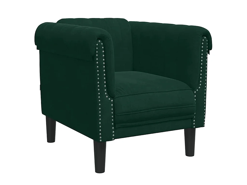 Ensemble de canapés 3 pcs vert foncé velours