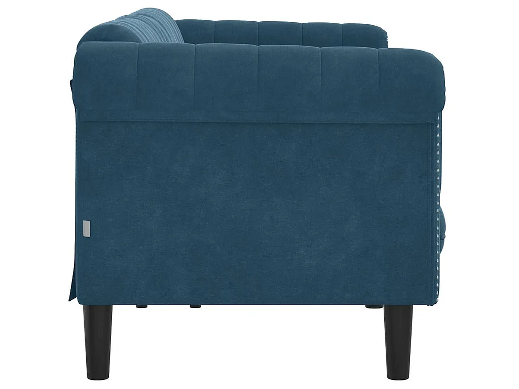 Sofá de 3 plazas terciopelo azul