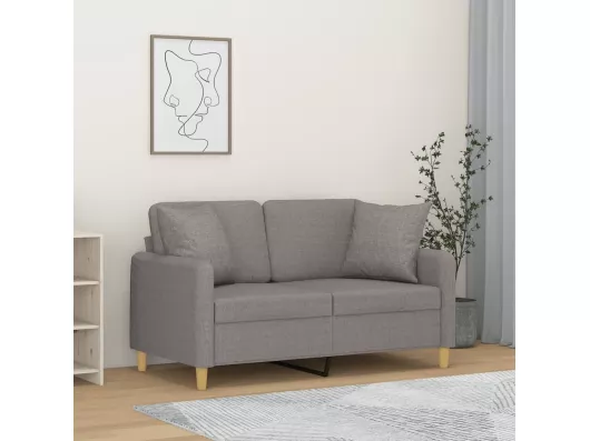 Kauf Unique 2-Sitzer-Sofa mit Zierkissen Hellgrau 120 cm Stoff