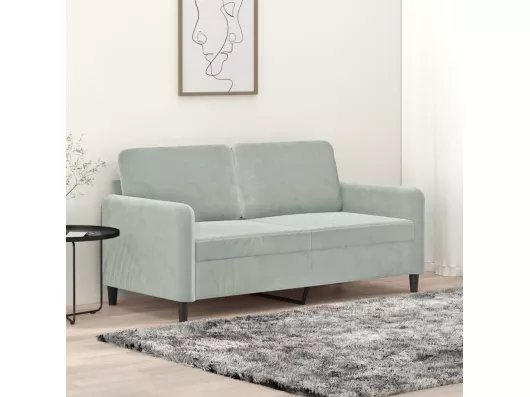 Kauf Unique 2-Sitzer-Sofa Hellgrau 140 cm Samt