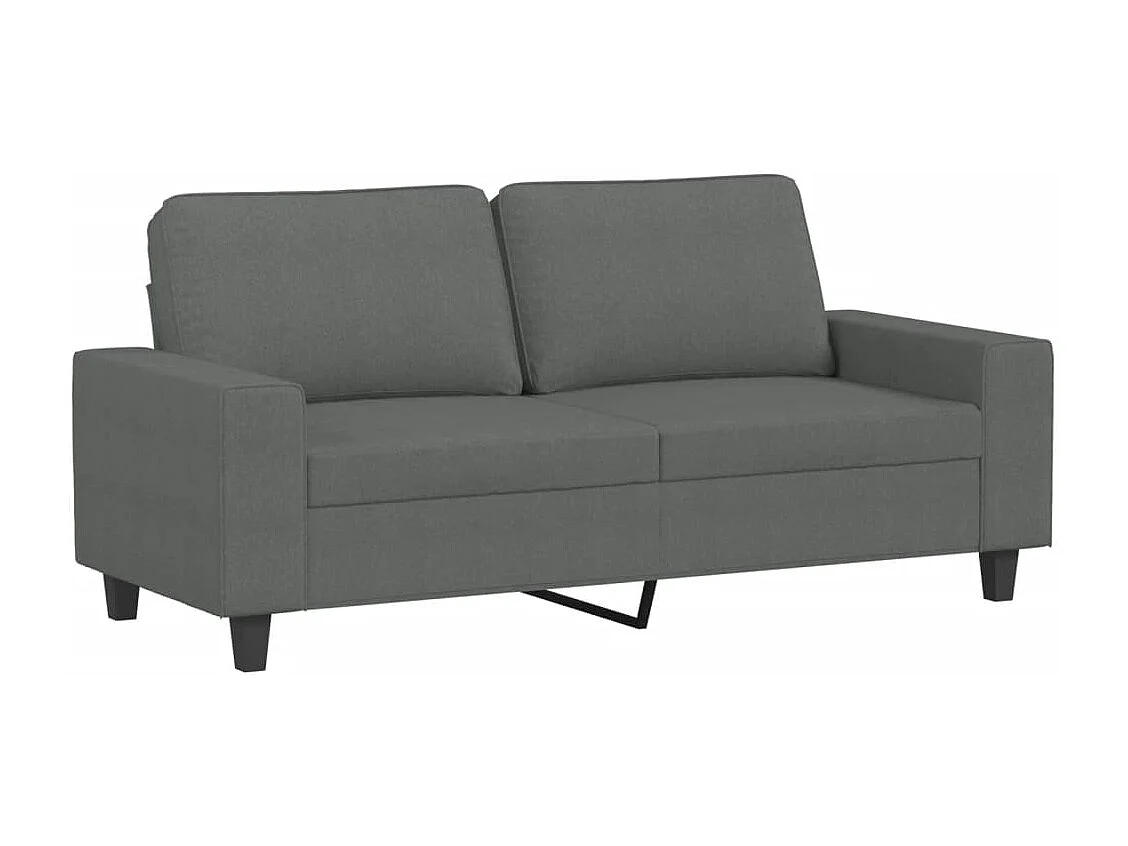 Ensemble de canapés 2 pcs gris foncé tissu