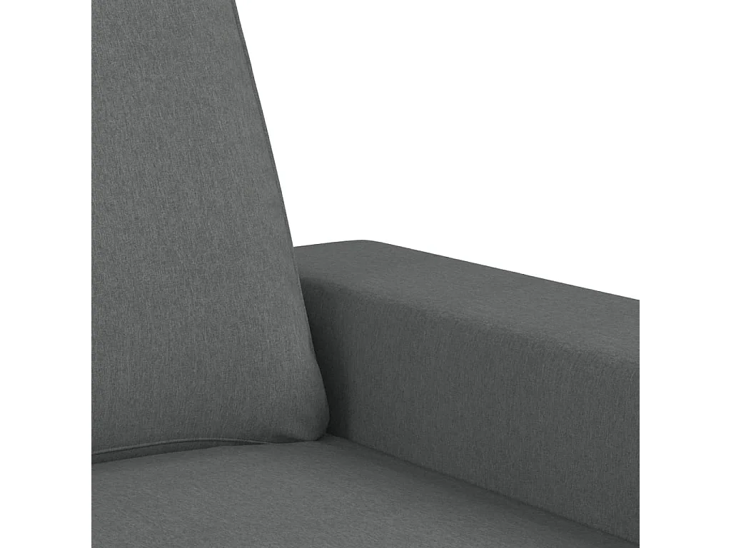 Ensemble de canapés 2 pcs gris foncé tissu