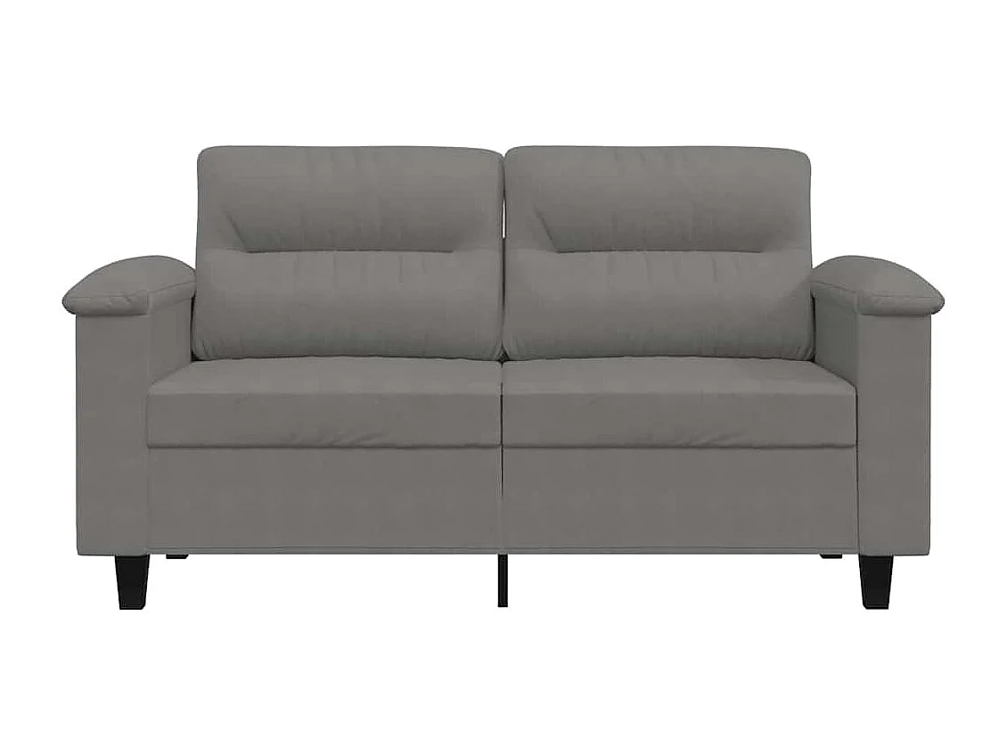 Tweezitsbank 120 cm microvezelstof donkergrijs