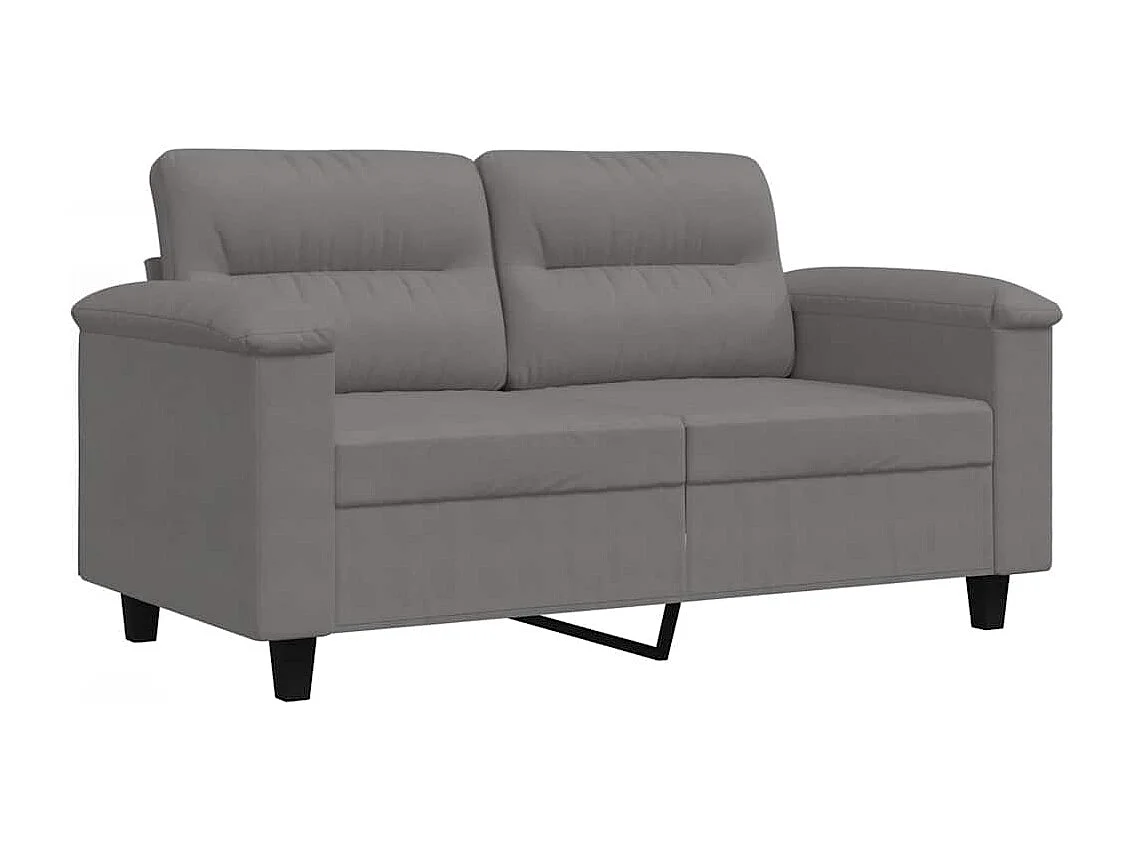 2-Sitzer-Sofa Dunkelgrau 120 cm Mikrofasergewebe