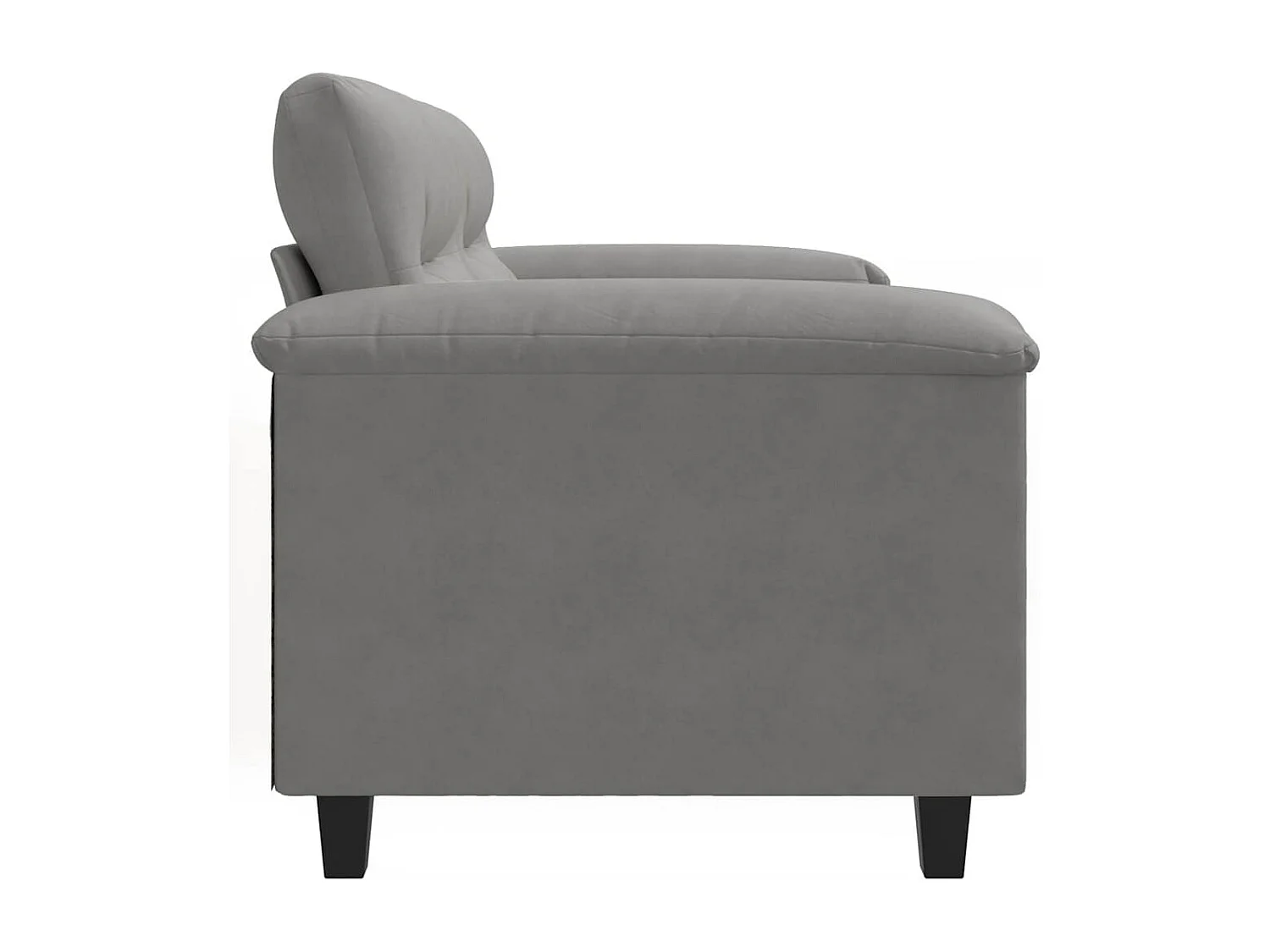 2-Sitzer-Sofa Dunkelgrau 120 cm Mikrofasergewebe