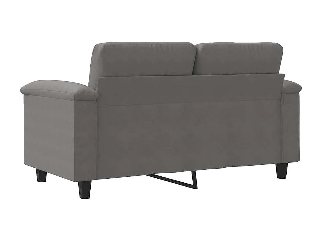 2-Sitzer-Sofa Dunkelgrau 120 cm Mikrofasergewebe