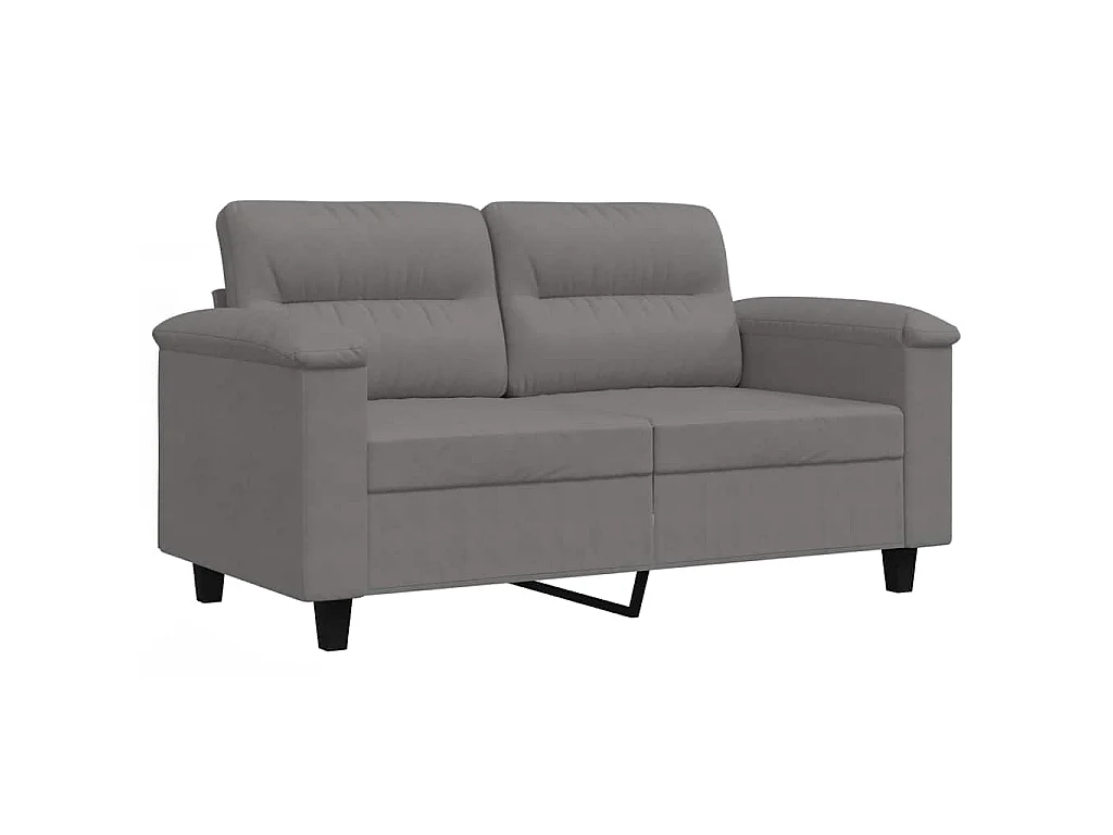 2-Sitzer-Sofa Dunkelgrau 120 cm Mikrofasergewebe