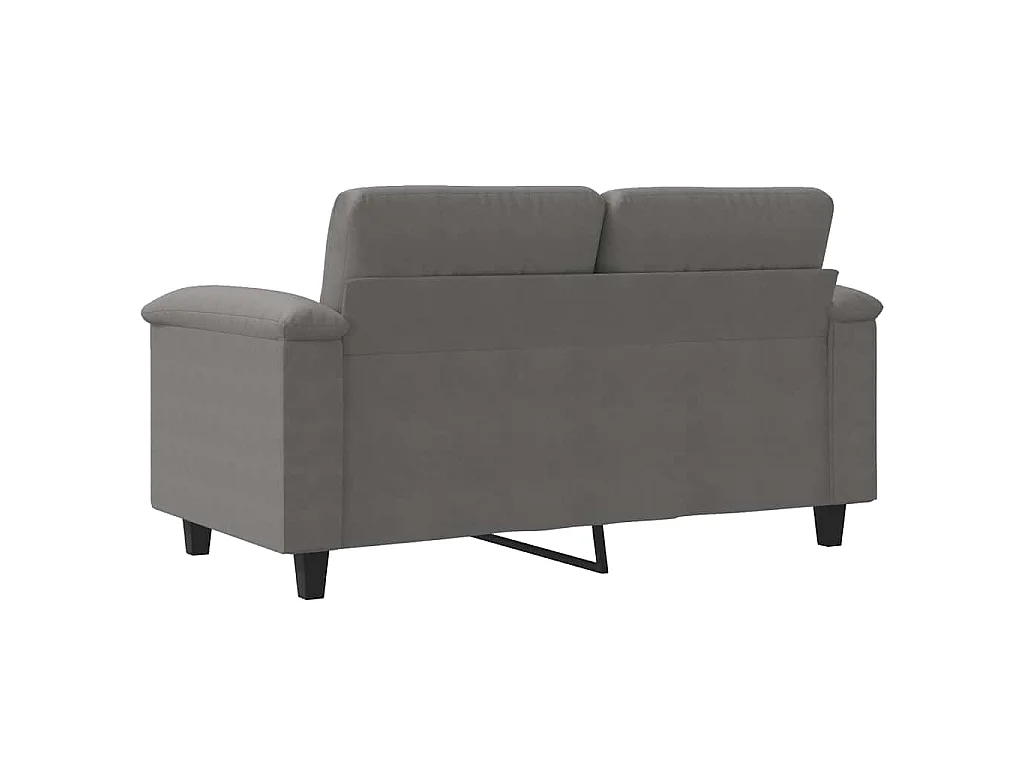 2-Sitzer-Sofa Dunkelgrau 120 cm Mikrofasergewebe