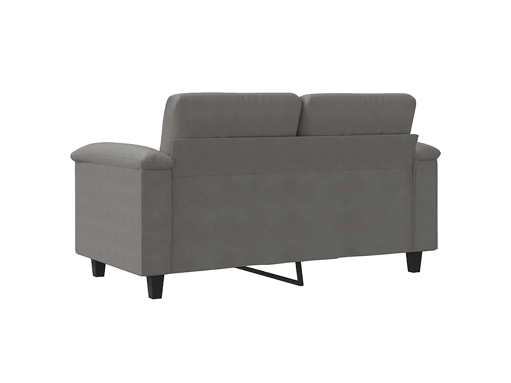 Tweezitsbank 120 cm microvezelstof donkergrijs