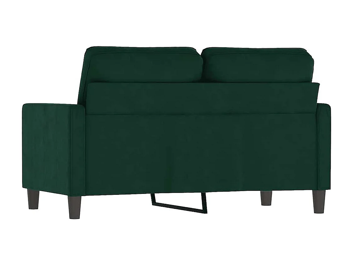 Sofá de 2 plazas de terciopelo verde oscuro 120 cm