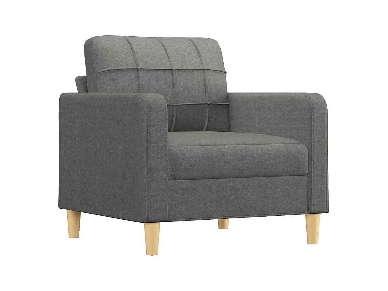 Poltrona Grigio Scuro 60 cm in Tessuto