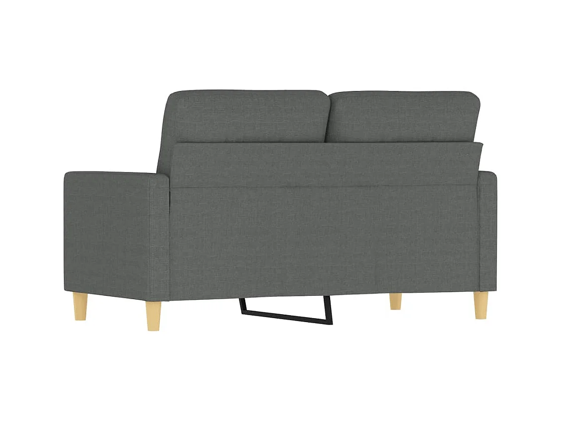 Canapé à 2 places Gris foncé 120 cm Tissu