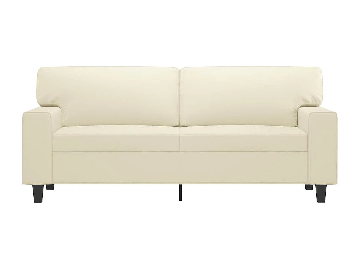 Canapé à 2 places Crème 140 cm Similicuir