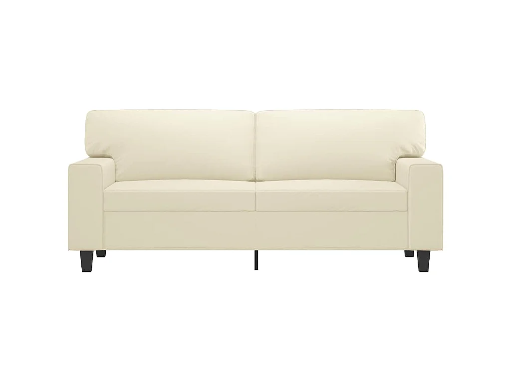 Tweezitsbank 140 cm kunstleer crèmekleurig