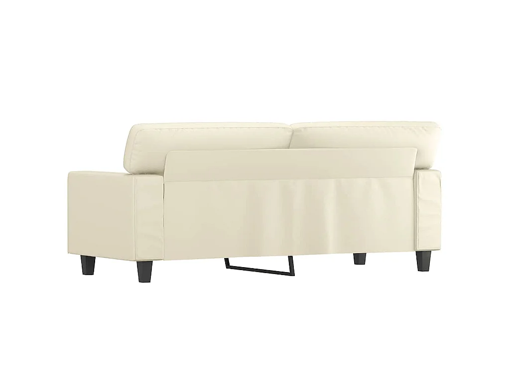 Tweezitsbank 140 cm kunstleer crèmekleurig