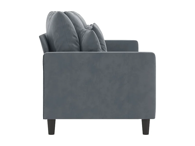 Sofá de 3 plazas terciopelo gris oscuro 180 cm