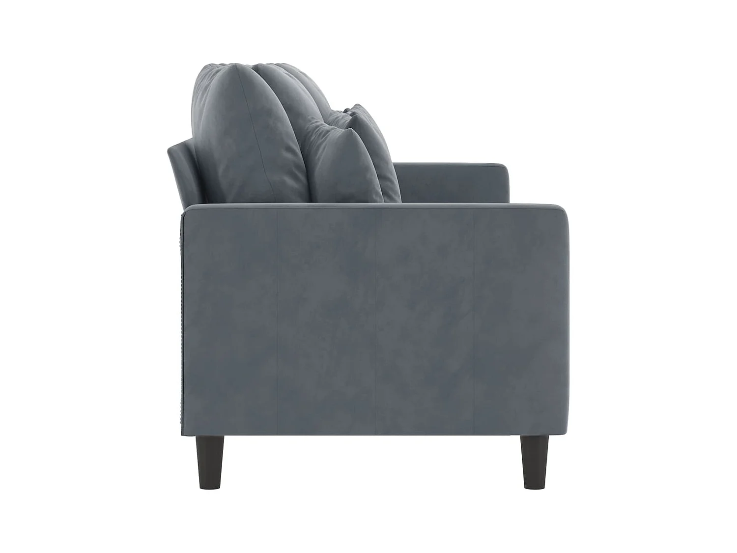 Canapé à 3 places Gris foncé 180 cm Velours