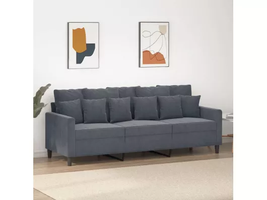 Kauf Unique 3-Sitzer-Sofa Dunkelgrau 180 cm Samt