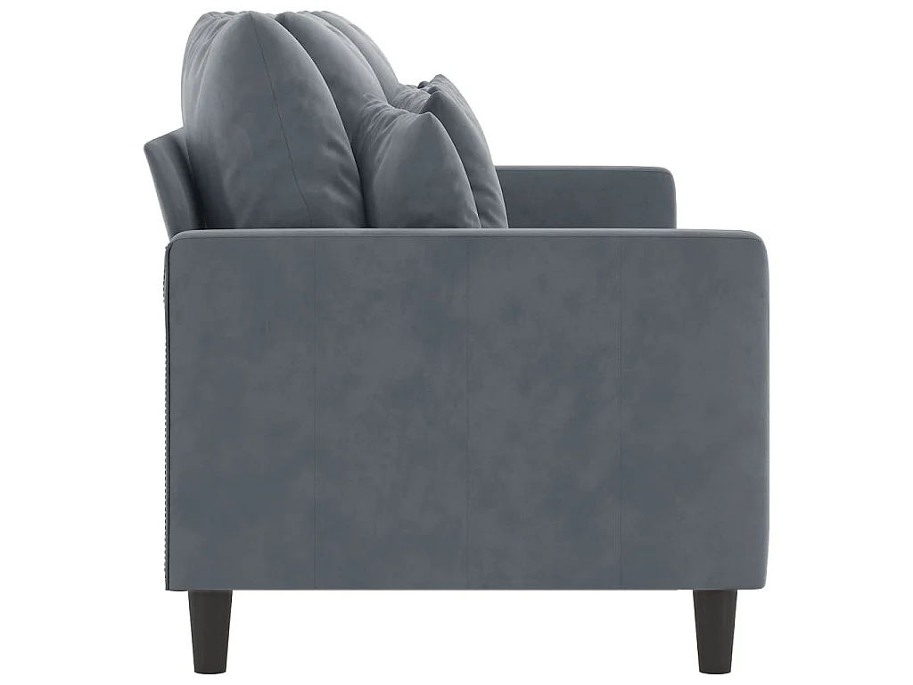 Canapé à 3 places Gris foncé 180 cm Velours