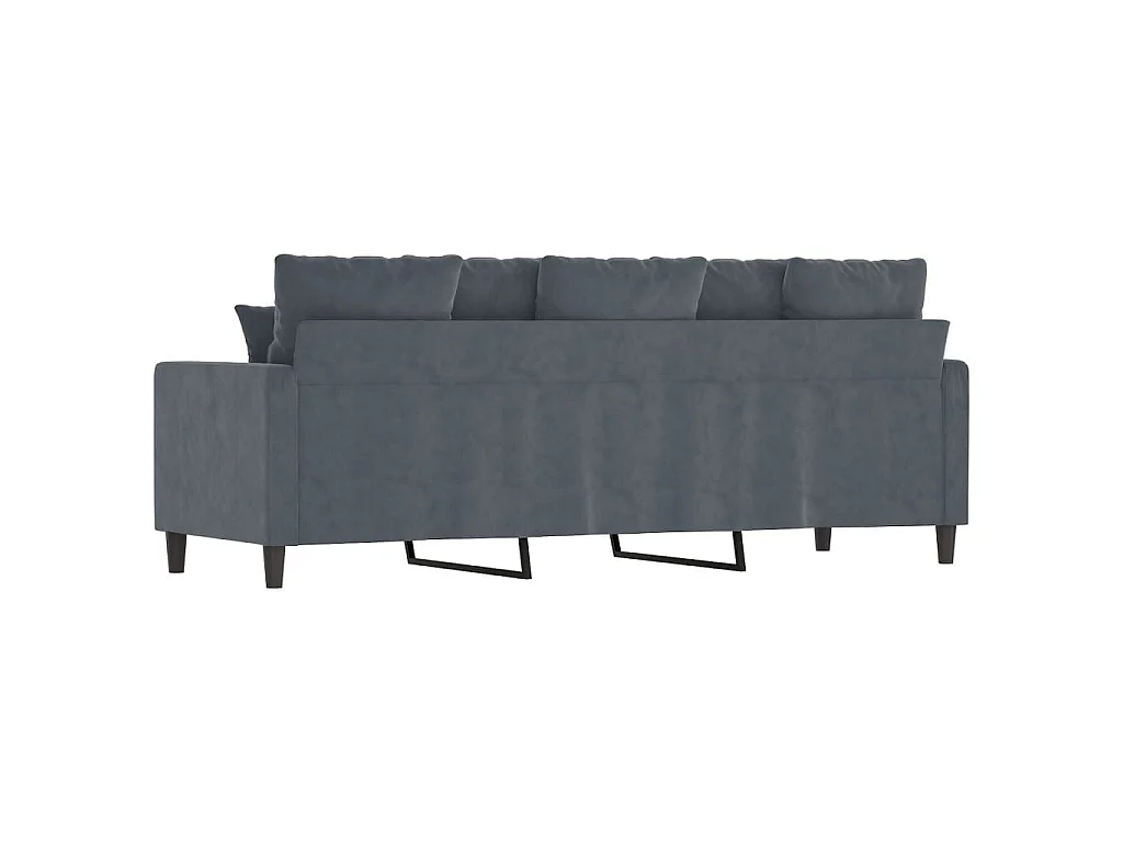 Canapé à 3 places Gris foncé 180 cm Velours