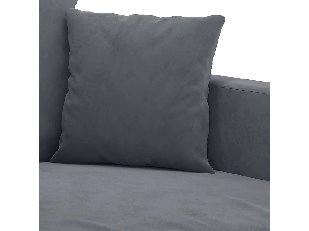 Canapé à 3 places Gris foncé 180 cm Velours