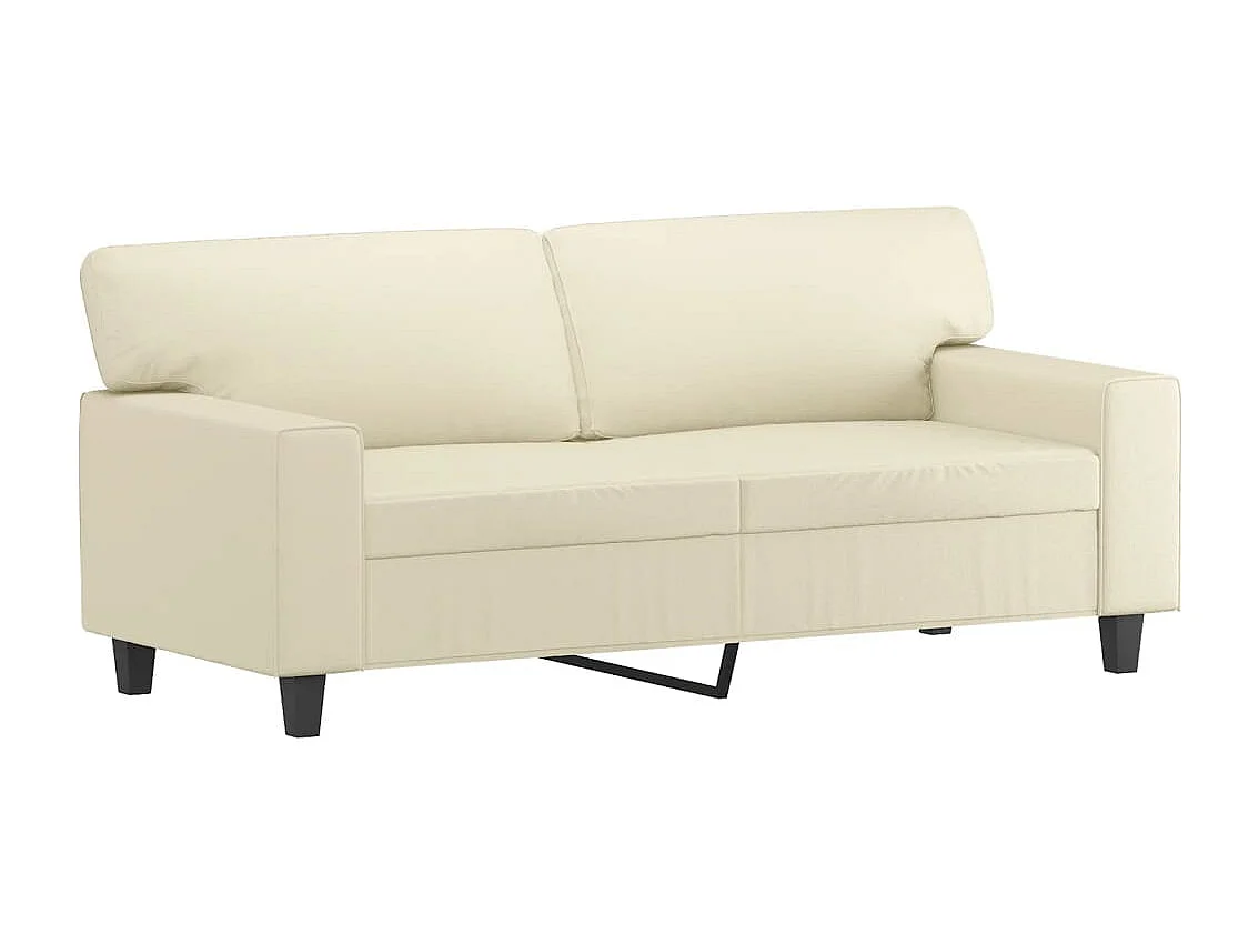 2-delige Loungeset kunstleer crèmekleurig