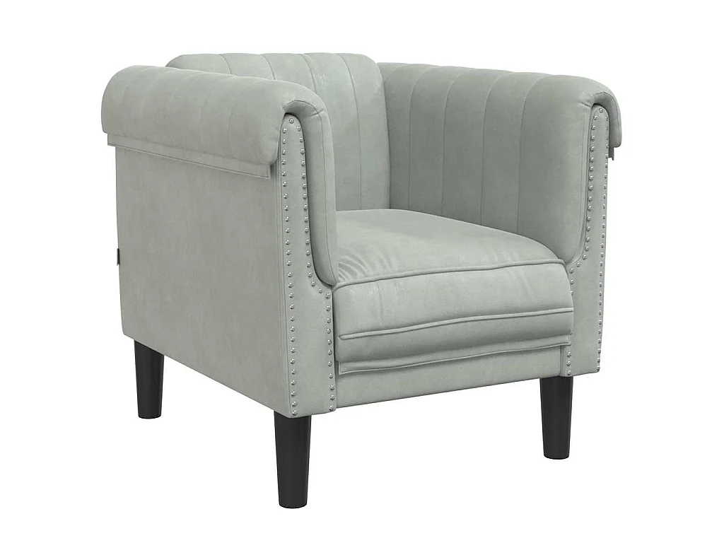Ensemble de canapés 3 pcs gris clair velours