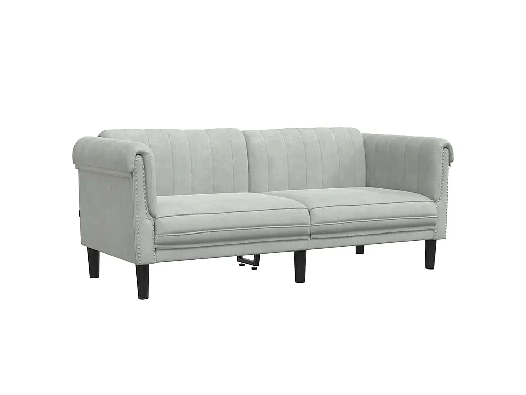 Ensemble de canapés 3 pcs gris clair velours