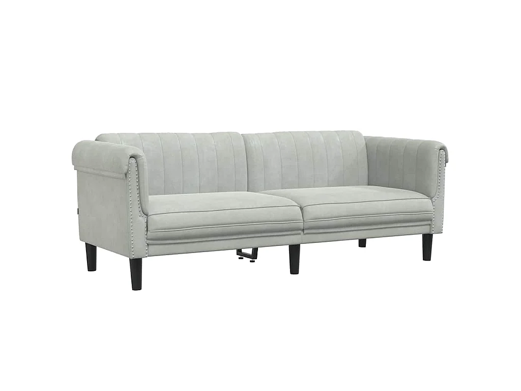Ensemble de canapés 3 pcs gris clair velours