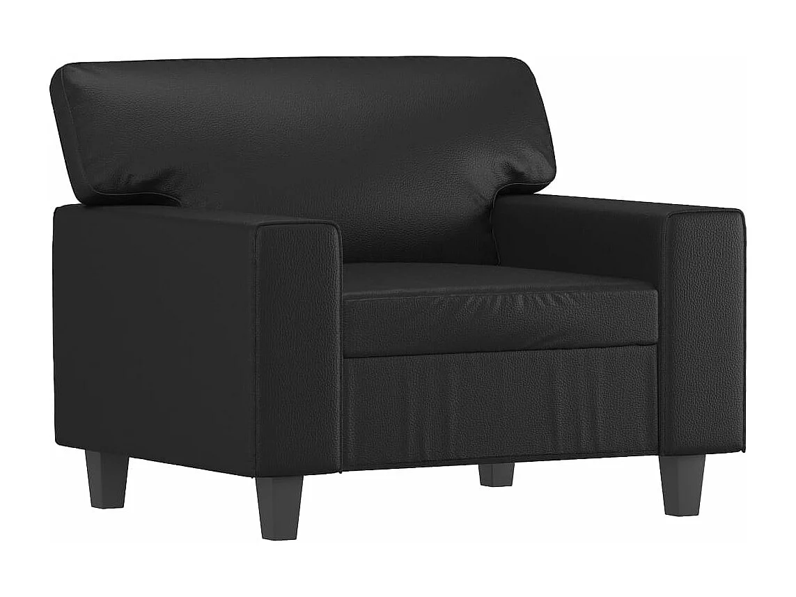 Fauteuil Noir 60 cm Similicuir