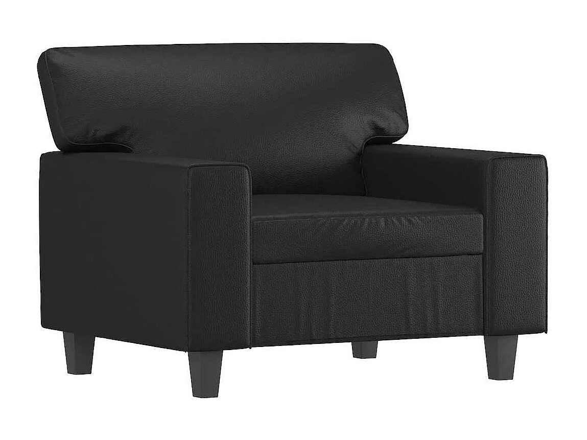 Fauteuil Noir 60 cm Similicuir