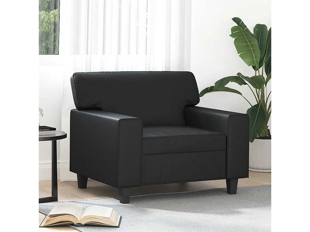 Fauteuil Noir 60 cm Similicuir